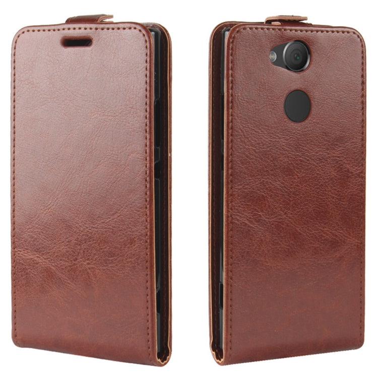 For Sony Xperia XA2 PU + TPU Crazy Horse Texture Vertical Flip Leather Case with Card Slots & Photo Frame