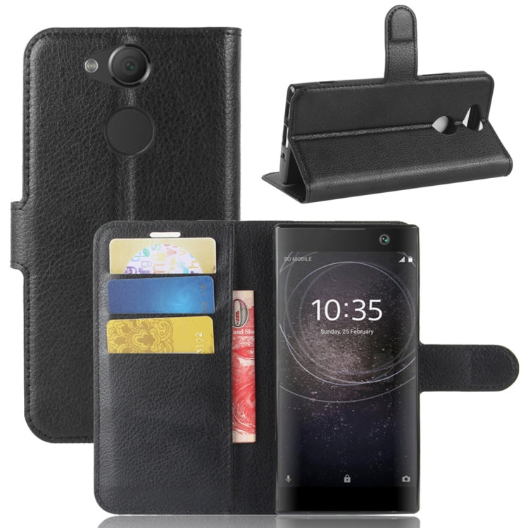 For Sony Xperia XA2 Litchi Texture Horizontal Flip Leather Case with Wallet & Holder & Card Slots