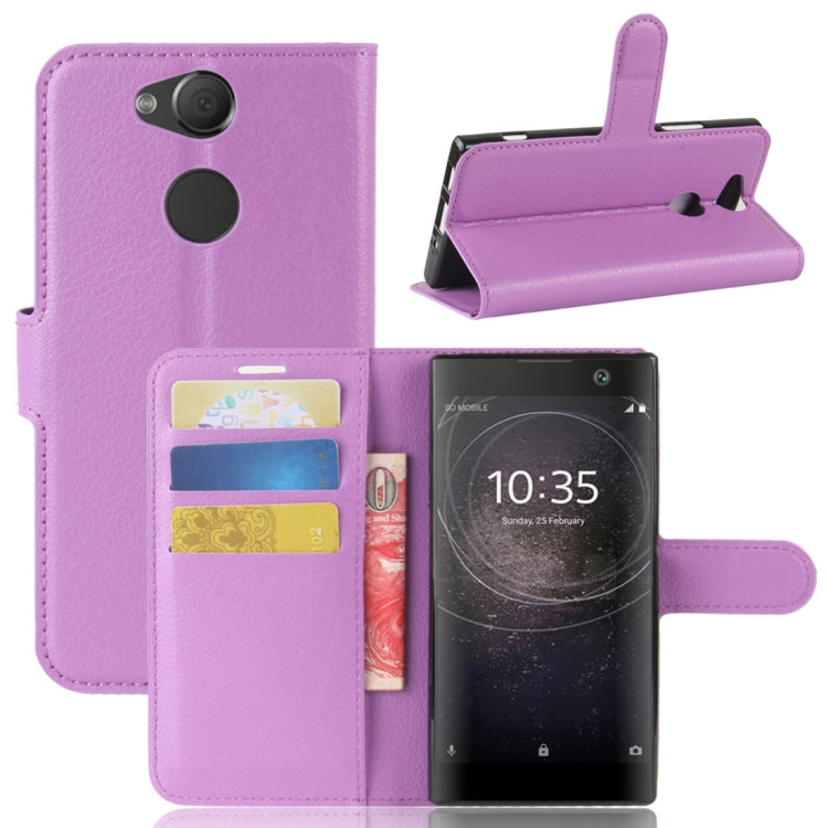 For Sony Xperia XA2 Litchi Texture Horizontal Flip Leather Case with Wallet & Holder & Card Slots