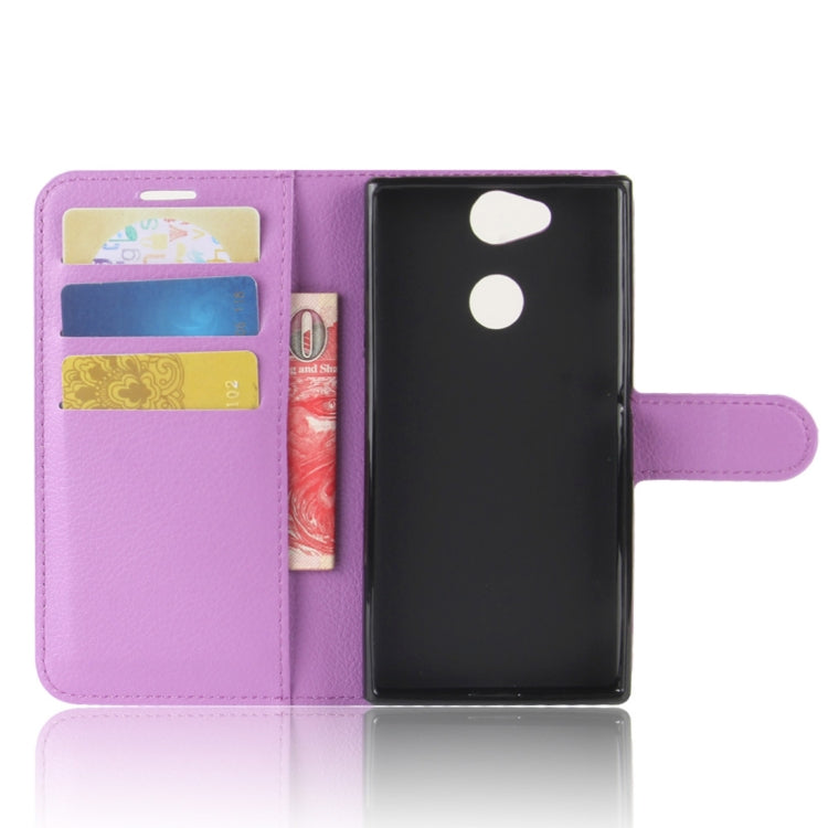 For Sony Xperia XA2 Litchi Texture Horizontal Flip Leather Case with Wallet & Holder & Card Slots