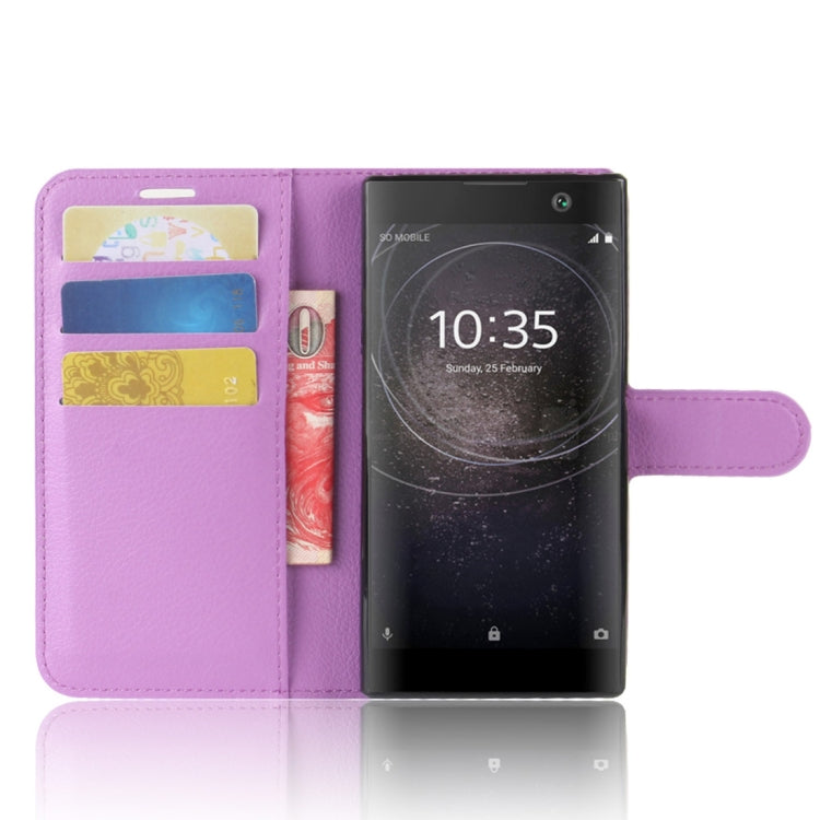 For Sony Xperia XA2 Litchi Texture Horizontal Flip Leather Case with Wallet & Holder & Card Slots