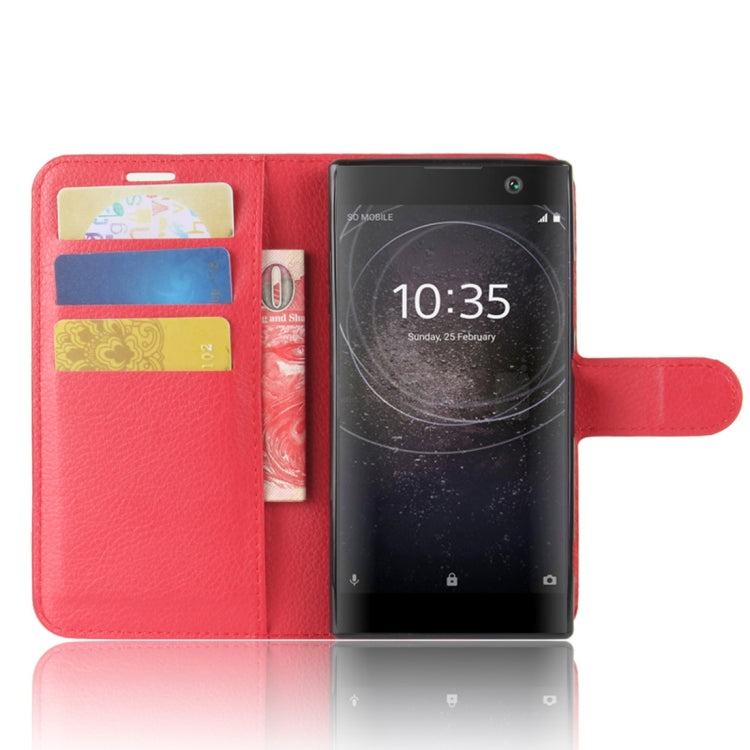 For Sony Xperia XA2 Litchi Texture Horizontal Flip Leather Case with Wallet & Holder & Card Slots