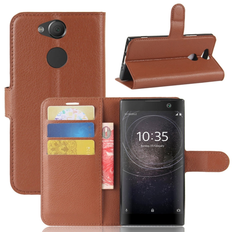 For Sony Xperia XA2 Litchi Texture Horizontal Flip Leather Case with Wallet & Holder & Card Slots