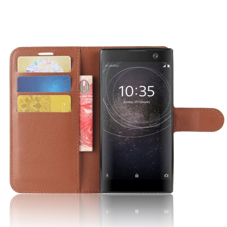 For Sony Xperia XA2 Litchi Texture Horizontal Flip Leather Case with Wallet & Holder & Card Slots