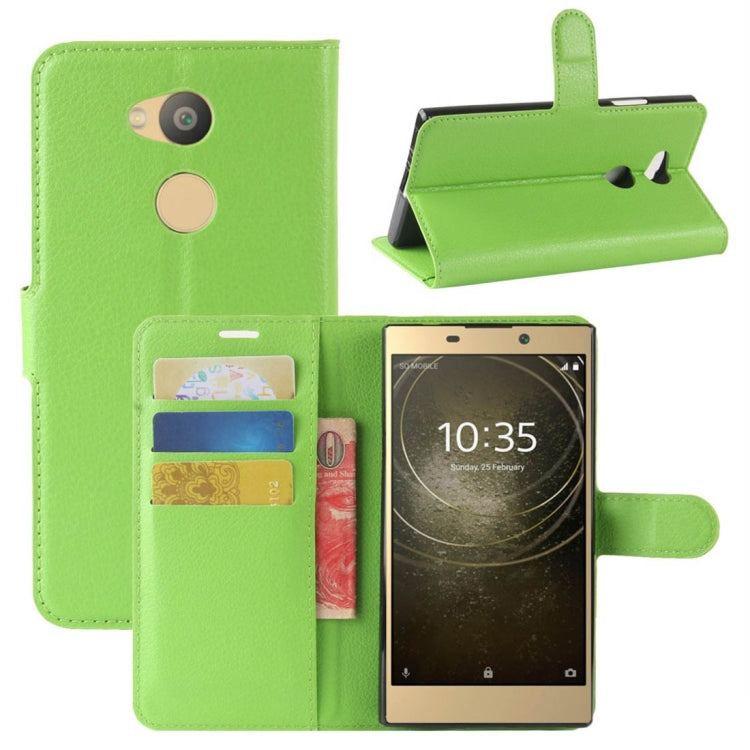 For Sony  Xperia L2 Litchi Texture Horizontal Flip Leather Case with Wallet & Holder & Card Slots