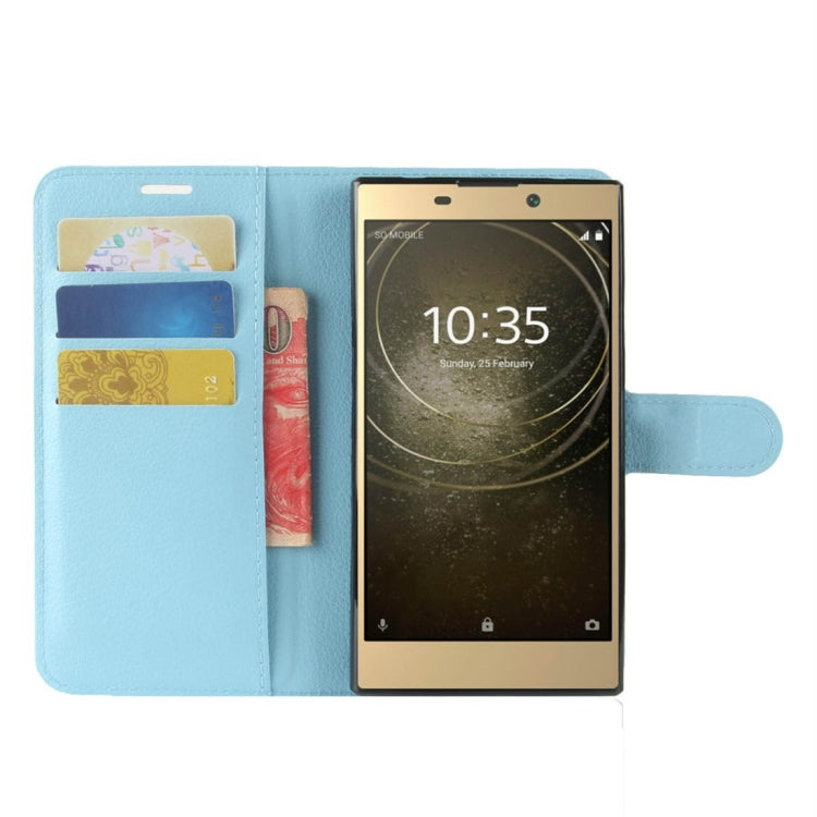 For Sony  Xperia L2 Litchi Texture Horizontal Flip Leather Case with Wallet & Holder & Card Slots
