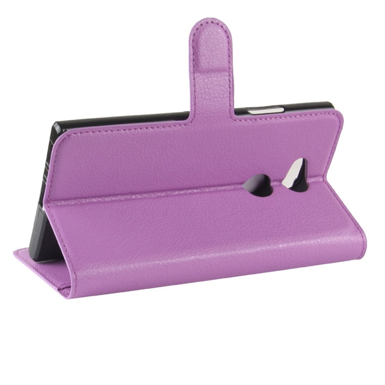 For Sony  Xperia L2 Litchi Texture Horizontal Flip Leather Case with Wallet & Holder & Card Slots