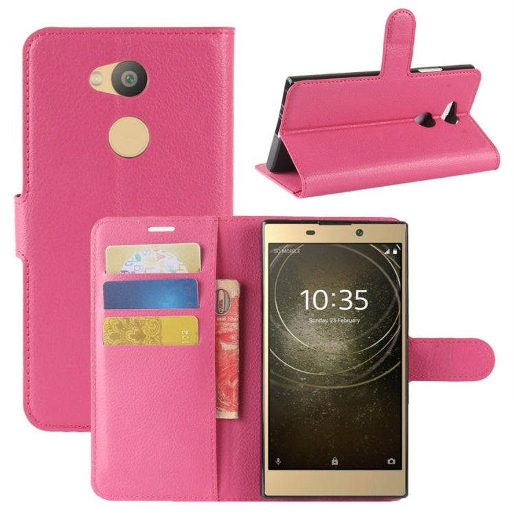 For Sony  Xperia L2 Litchi Texture Horizontal Flip Leather Case with Wallet & Holder & Card Slots