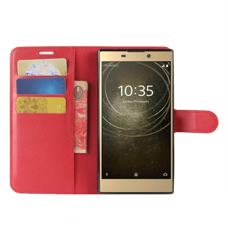 For Sony  Xperia L2 Litchi Texture Horizontal Flip Leather Case with Wallet & Holder & Card Slots