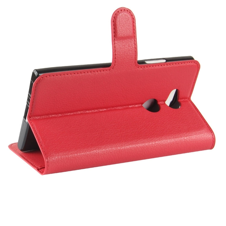 For Sony  Xperia L2 Litchi Texture Horizontal Flip Leather Case with Wallet & Holder & Card Slots