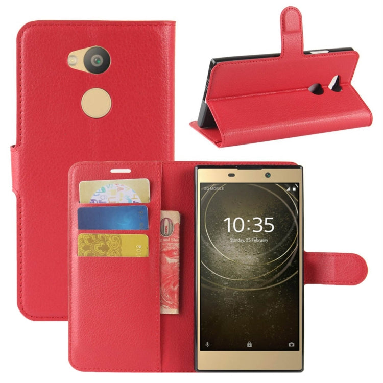 For Sony  Xperia L2 Litchi Texture Horizontal Flip Leather Case with Wallet & Holder & Card Slots
