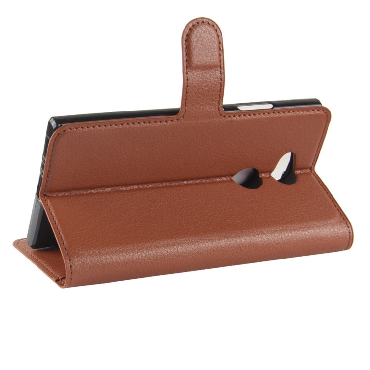 For Sony  Xperia L2 Litchi Texture Horizontal Flip Leather Case with Wallet & Holder & Card Slots