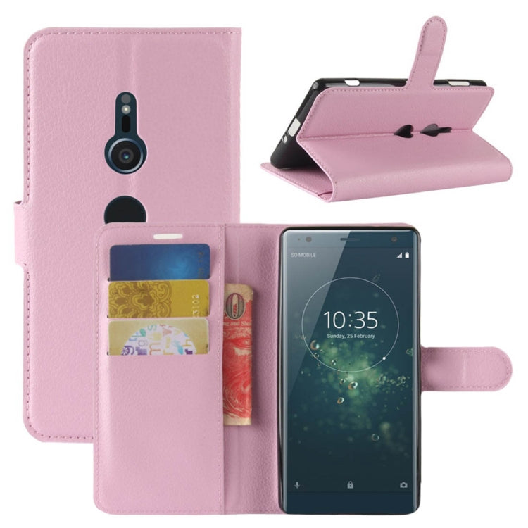 For Sony Xperia XZ2 Litchi Texture Horizontal Flip Leather Case with Wallet & Holder & Card Slots