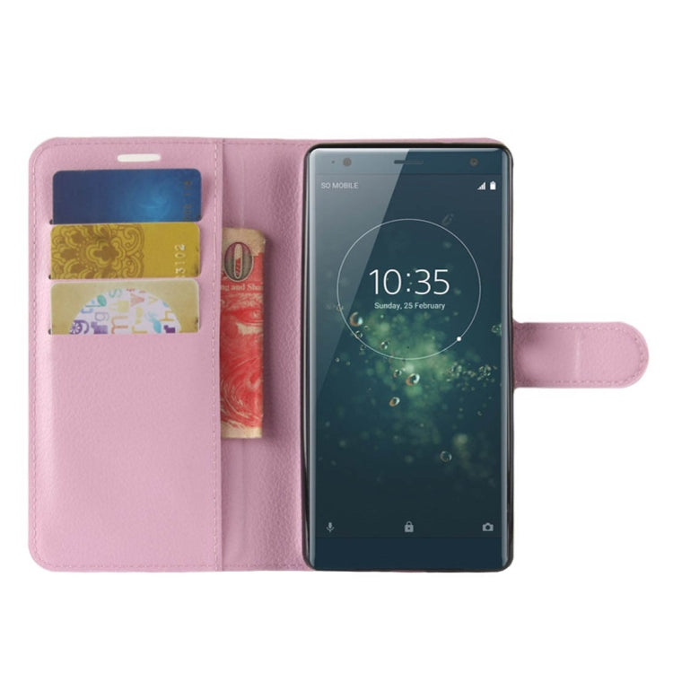 For Sony Xperia XZ2 Litchi Texture Horizontal Flip Leather Case with Wallet & Holder & Card Slots