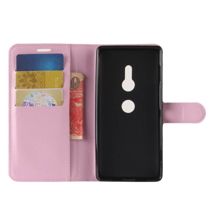 For Sony Xperia XZ2 Litchi Texture Horizontal Flip Leather Case with Wallet & Holder & Card Slots
