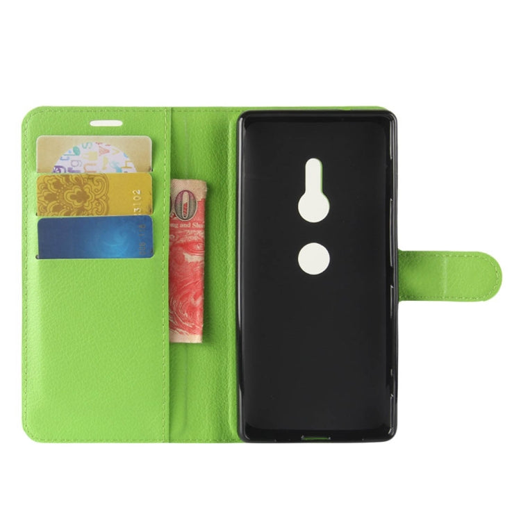 For Sony Xperia XZ2 Litchi Texture Horizontal Flip Leather Case with Wallet & Holder & Card Slots