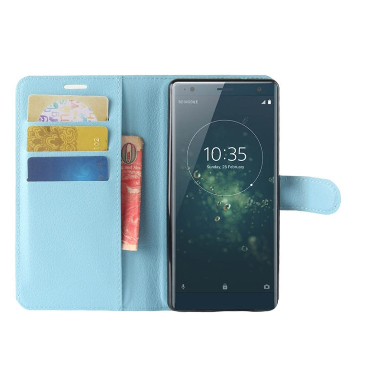 For Sony Xperia XZ2 Litchi Texture Horizontal Flip Leather Case with Wallet & Holder & Card Slots