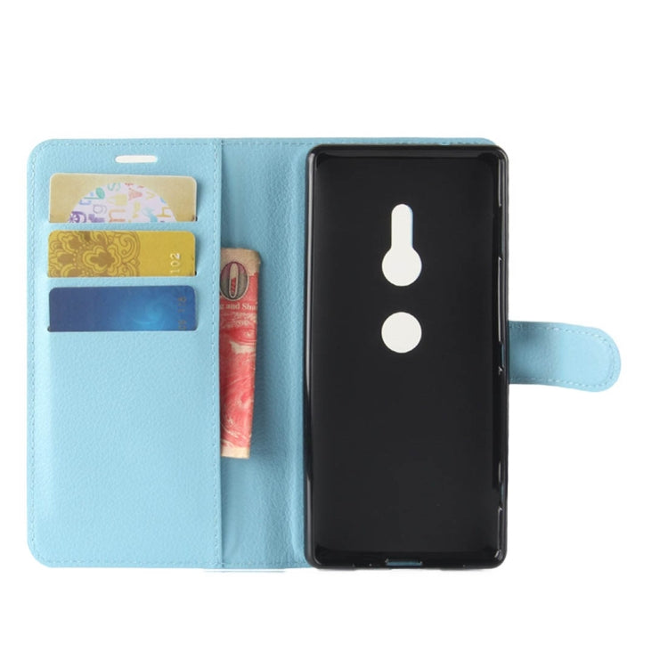 For Sony Xperia XZ2 Litchi Texture Horizontal Flip Leather Case with Wallet & Holder & Card Slots