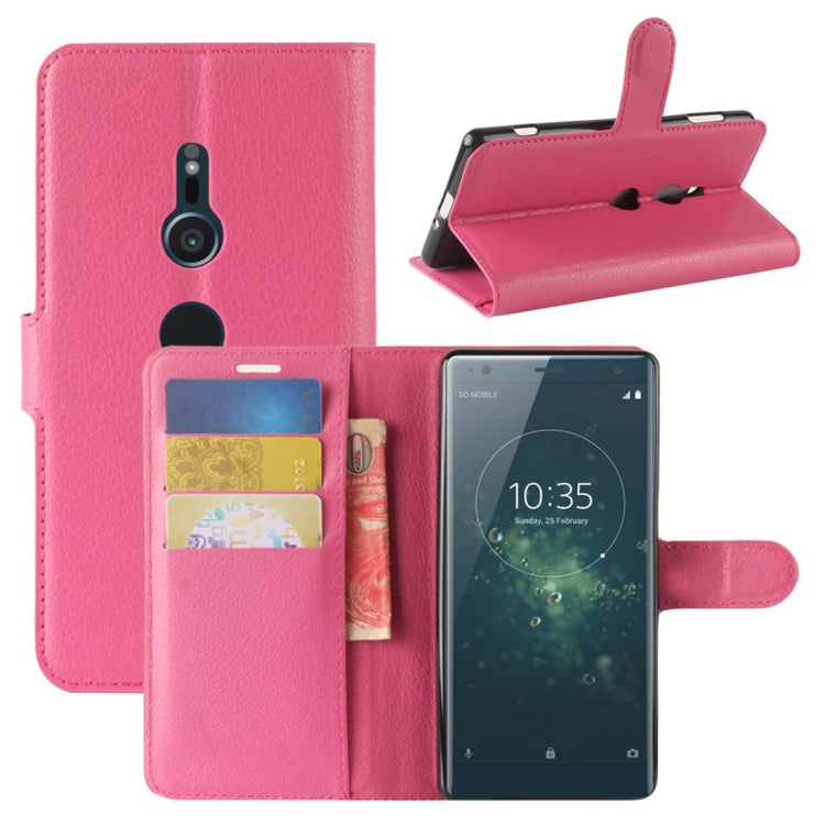 For Sony Xperia XZ2 Litchi Texture Horizontal Flip Leather Case with Wallet & Holder & Card Slots