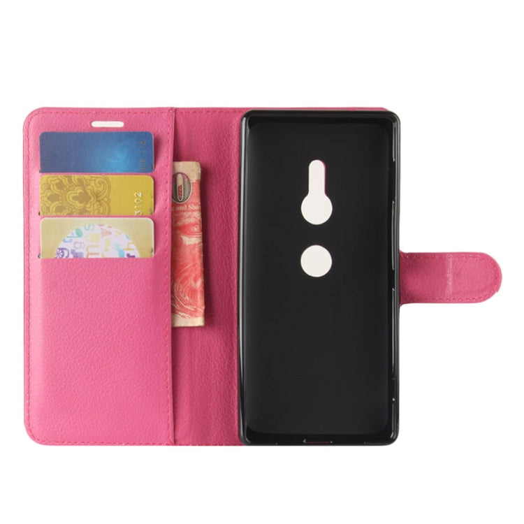 For Sony Xperia XZ2 Litchi Texture Horizontal Flip Leather Case with Wallet & Holder & Card Slots