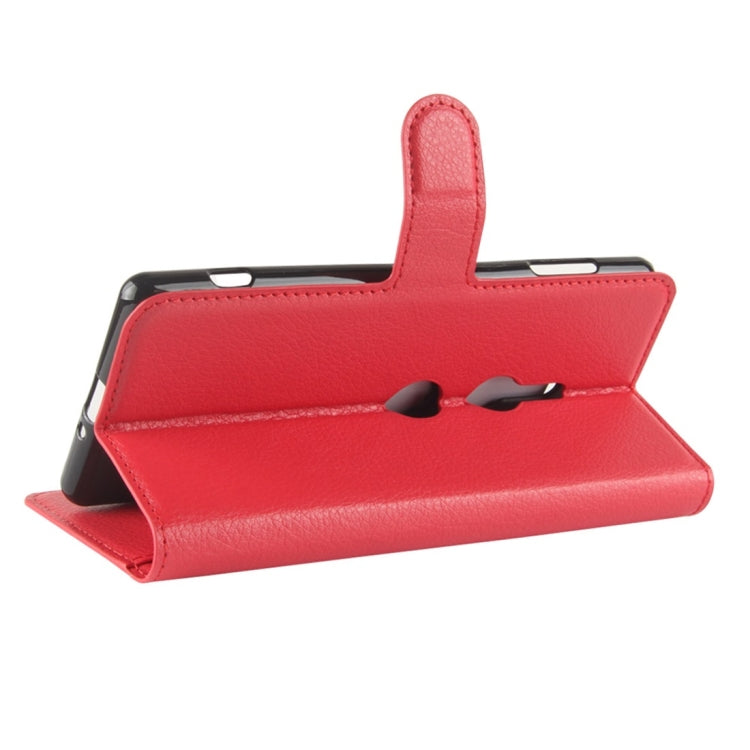 For Sony Xperia XZ2 Litchi Texture Horizontal Flip Leather Case with Wallet & Holder & Card Slots