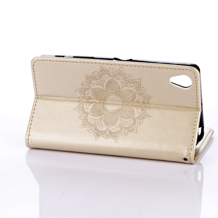 For Sony Xperia XA Mandragora Pattern Crystal Encrusted Horizontal Flip Leather Case with Card Slot & Holder & Wallet & Lanyard