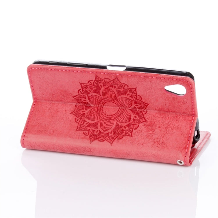 For Sony Xperia XA Mandragora Pattern Crystal Encrusted Horizontal Flip Leather Case with Card Slot & Holder & Wallet & Lanyard