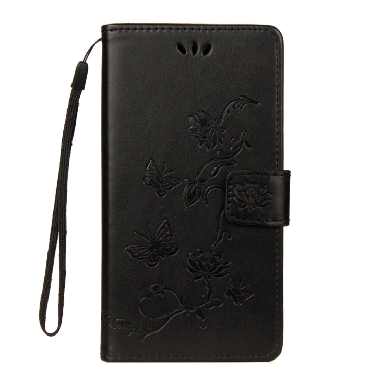 For Sony Xperia XZ2 Lotus Butterfly Pattern Horizontal Flip Leather Case with Holder & Card Slots & Wallet & Lanyard