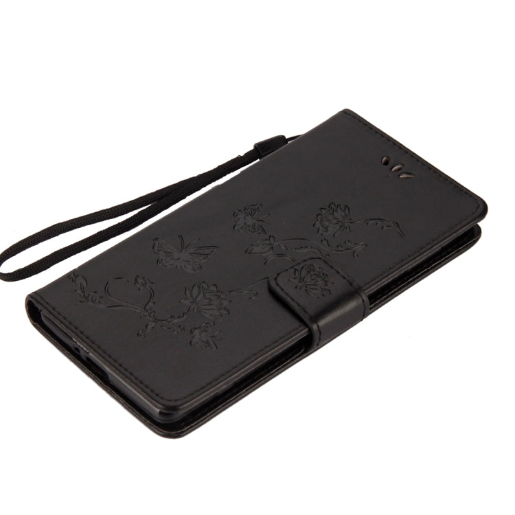 For Sony Xperia XZ2 Lotus Butterfly Pattern Horizontal Flip Leather Case with Holder & Card Slots & Wallet & Lanyard