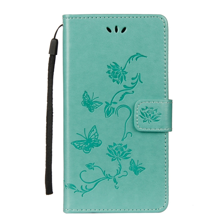 For Sony Xperia XZ2 Lotus Butterfly Pattern Horizontal Flip Leather Case with Holder & Card Slots & Wallet & Lanyard