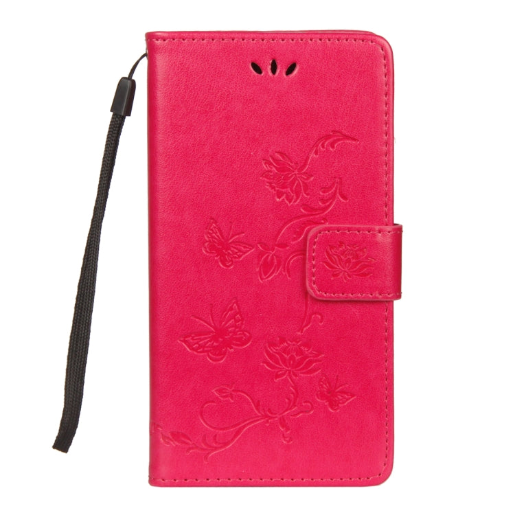 For Sony Xperia XZ2 Lotus Butterfly Pattern Horizontal Flip Leather Case with Holder & Card Slots & Wallet & Lanyard