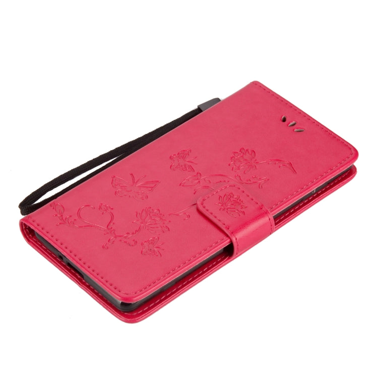 For Sony Xperia XZ2 Lotus Butterfly Pattern Horizontal Flip Leather Case with Holder & Card Slots & Wallet & Lanyard