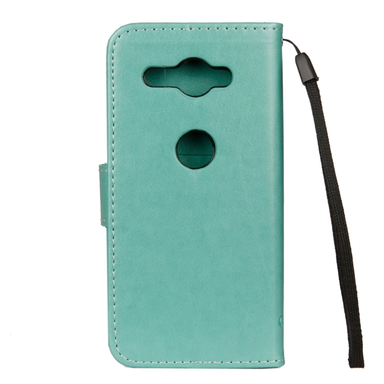 For Sony Xperia XZ2 Compact Lotus Butterfly Pattern Horizontal Flip Leather Case with Holder & Card Slots & Wallet & Lanyard