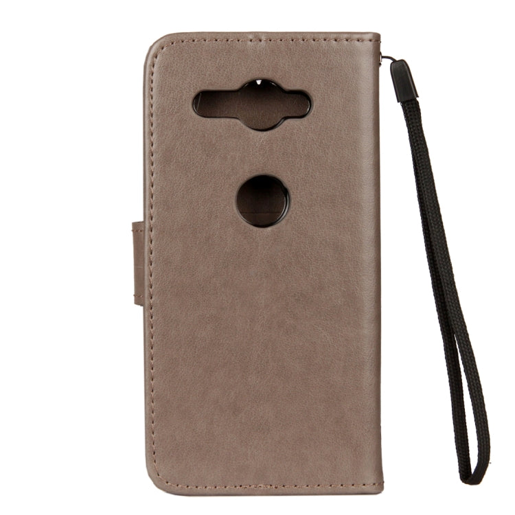 For Sony Xperia XZ2 Compact Lotus Butterfly Pattern Horizontal Flip Leather Case with Holder & Card Slots & Wallet & Lanyard