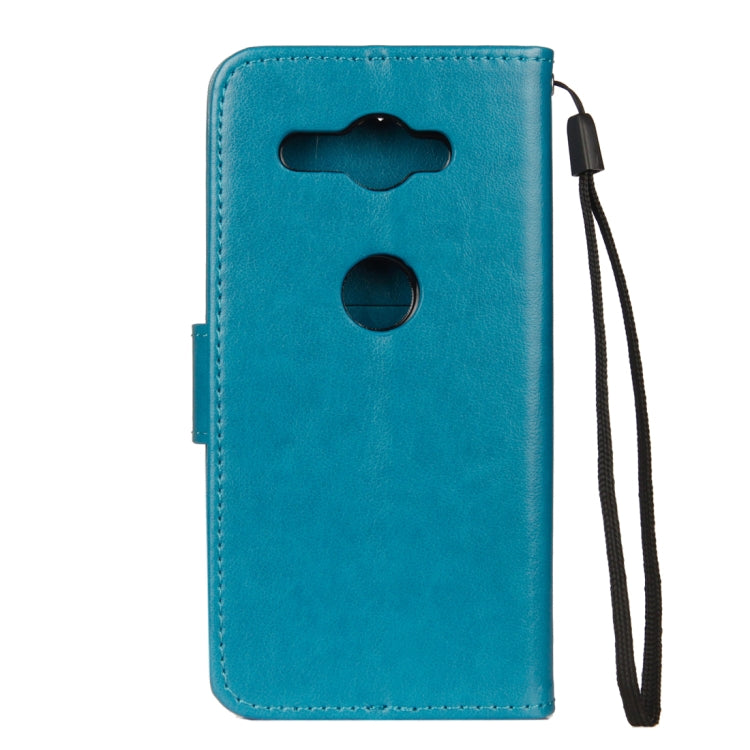 For Sony Xperia XZ2 Compact Lotus Butterfly Pattern Horizontal Flip Leather Case with Holder & Card Slots & Wallet & Lanyard