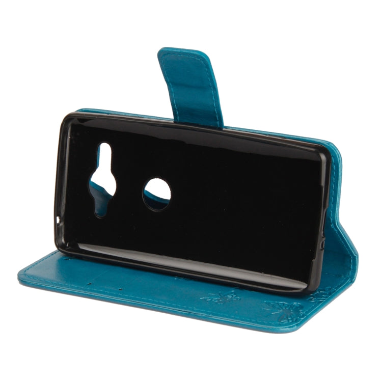 For Sony Xperia XZ2 Compact Lotus Butterfly Pattern Horizontal Flip Leather Case with Holder & Card Slots & Wallet & Lanyard