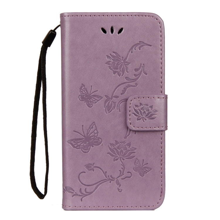 For Sony Xperia XZ2 Compact Lotus Butterfly Pattern Horizontal Flip Leather Case with Holder & Card Slots & Wallet & Lanyard