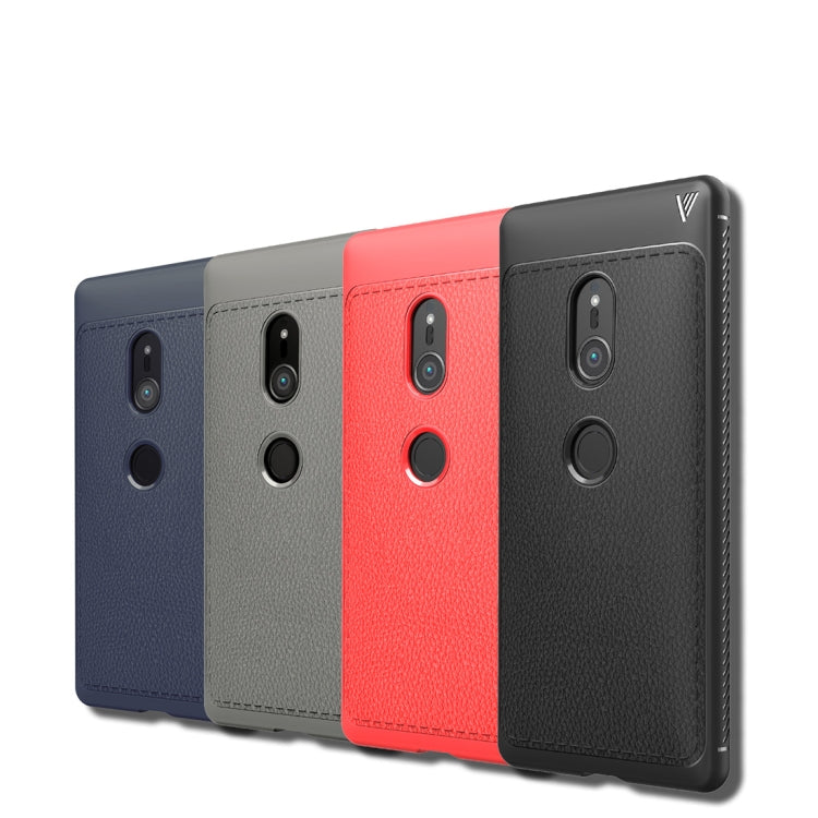 Lenuo Leshen Series for Sony Xperia XZ2 TPU Litchi Texture Dropproof Protective Back Cover Case