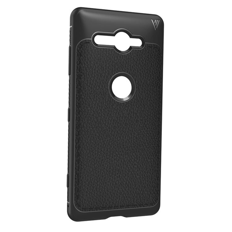 Lenuo Leshen Series for Sony Xperia XZ2 Compact TPU Litchi Texture Dropproof Protective Back Cover Case