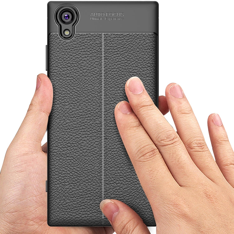 For Sony Xperia XA1 Plus Litchi Texture Soft TPU Protective Case
