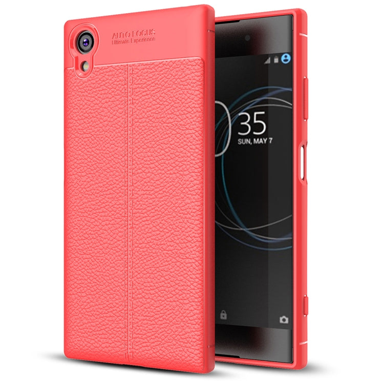 For Sony Xperia XA1 Plus Litchi Texture Soft TPU Protective Case