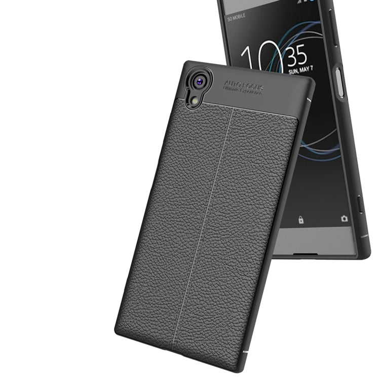 For Sony Xperia XA1 Plus Litchi Texture Soft TPU Protective Case