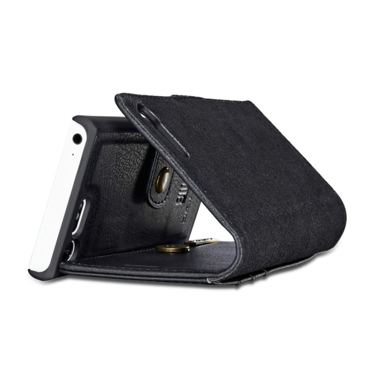 DG.MING for Sony Xperia X Compact Crazy Horse Texture Horizontal Flip Detachable Magnetic Protective Case with Holder & Card Slots & Wallet