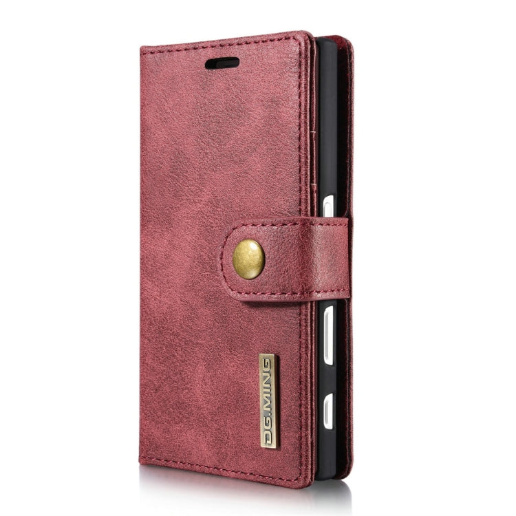 DG.MING for Sony Xperia X Compact Crazy Horse Texture Horizontal Flip Detachable Magnetic Protective Case with Holder & Card Slots & Wallet