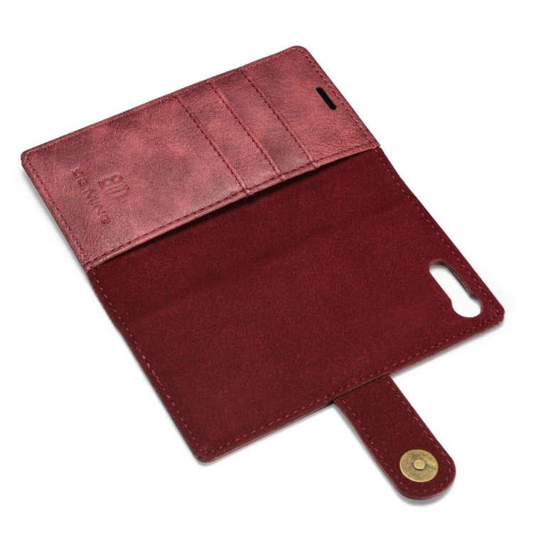 DG.MING for Sony Xperia X Compact Crazy Horse Texture Horizontal Flip Detachable Magnetic Protective Case with Holder & Card Slots & Wallet