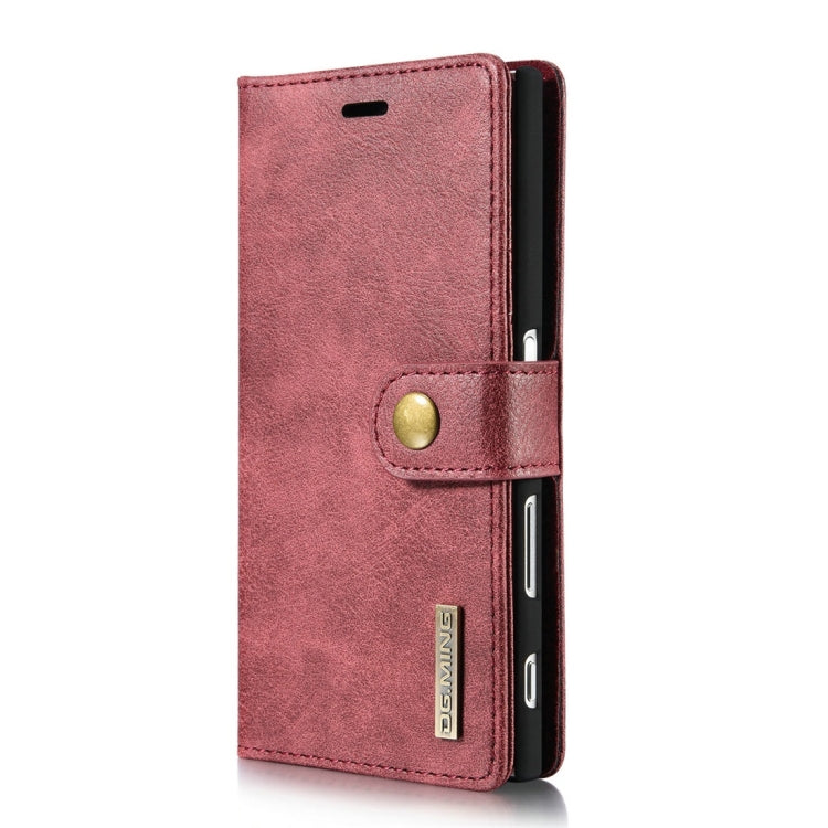 DG.MING for Sony Xperia XZ / XZs Crazy Horse Texture Horizontal Flip Detachable Magnetic Protective Case with Holder & Card Slots & Wallet