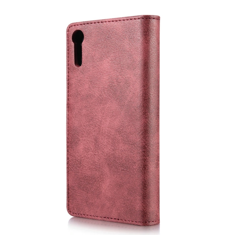 DG.MING for Sony Xperia XZ / XZs Crazy Horse Texture Horizontal Flip Detachable Magnetic Protective Case with Holder & Card Slots & Wallet