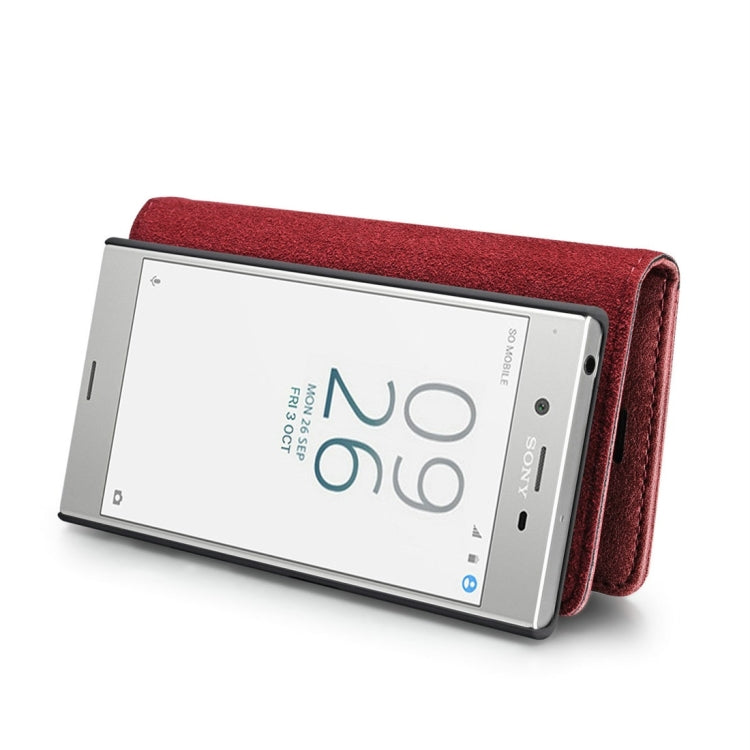 DG.MING for Sony Xperia XZ / XZs Crazy Horse Texture Horizontal Flip Detachable Magnetic Protective Case with Holder & Card Slots & Wallet