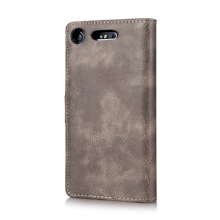 DG.MING for Sony Xperia XZ1 Crazy Horse Texture Horizontal Flip Detachable Magnetic Protective Case with Holder & Card Slots & Wallet