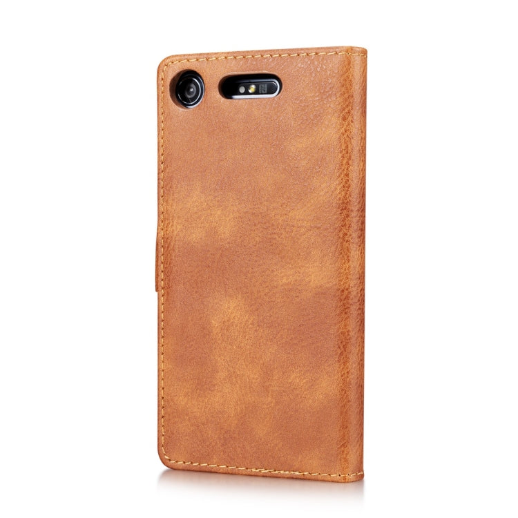 DG.MING for Sony Xperia XZ1 Crazy Horse Texture Horizontal Flip Detachable Magnetic Protective Case with Holder & Card Slots & Wallet